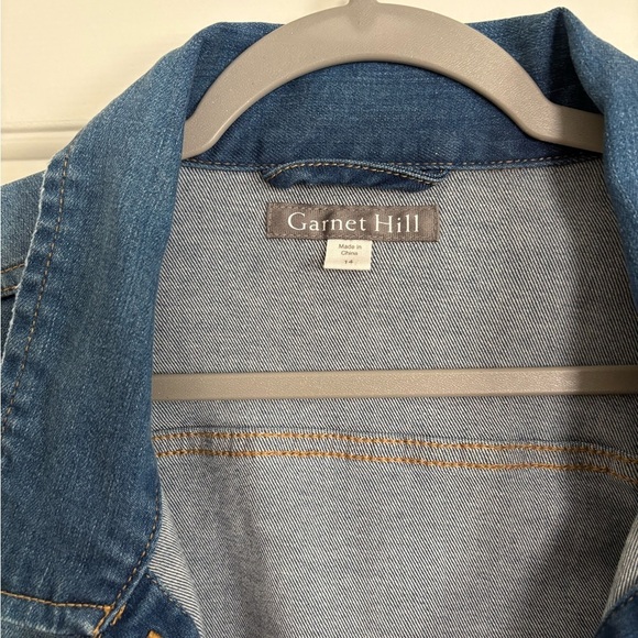 Garnet Hill relaxed denim jacket size 14 - Picture 2 of 2